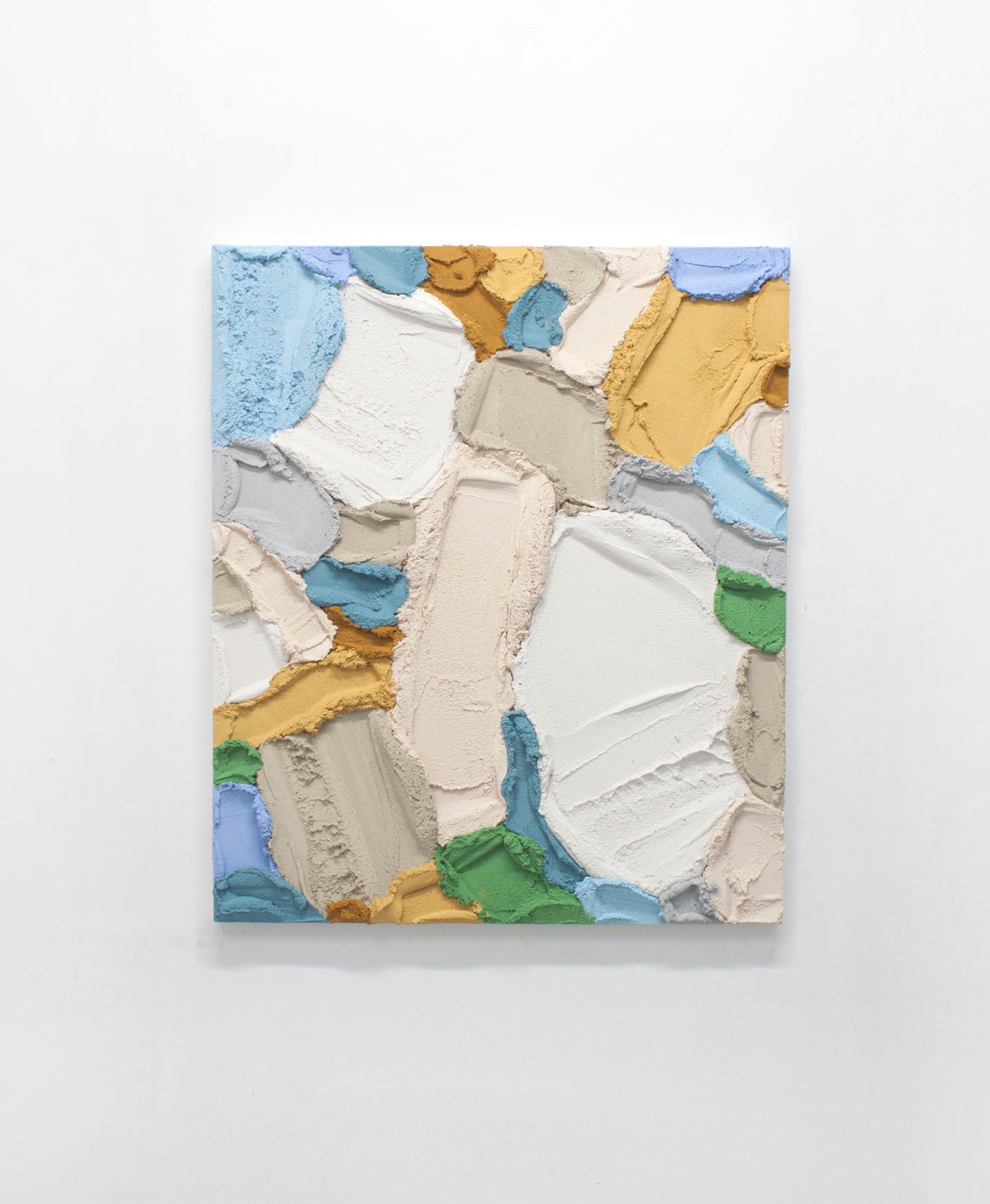 PR63, mixed media on wooden panel, 2021, 85 × 70 cm