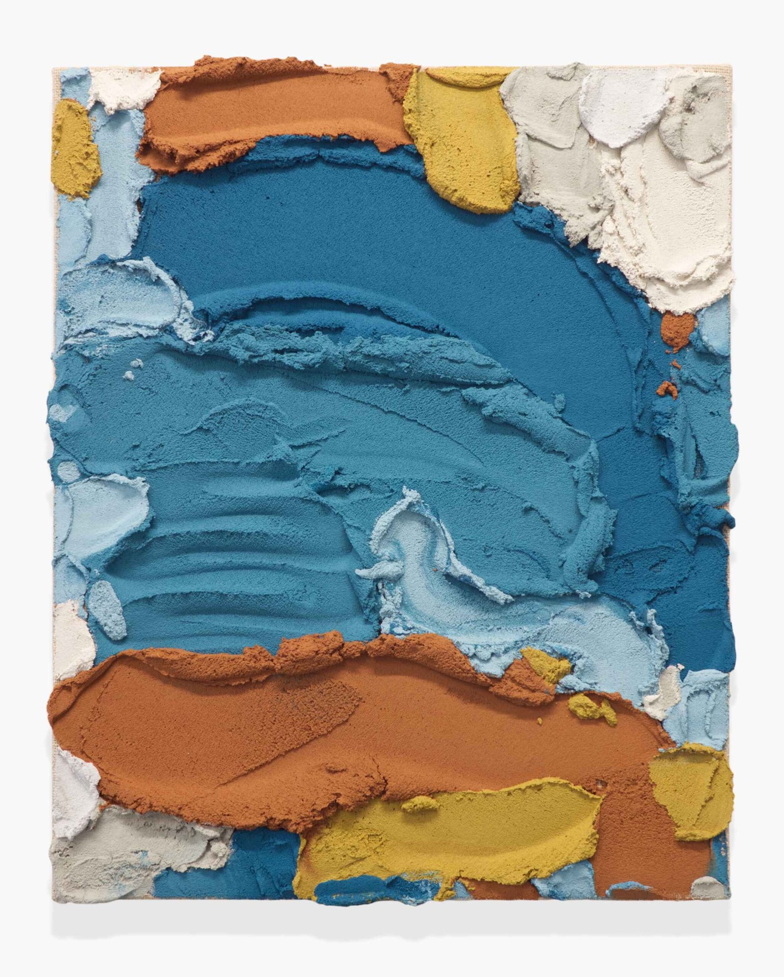 PR174, mixed media on burlap, 2026, 61 × 50 cm