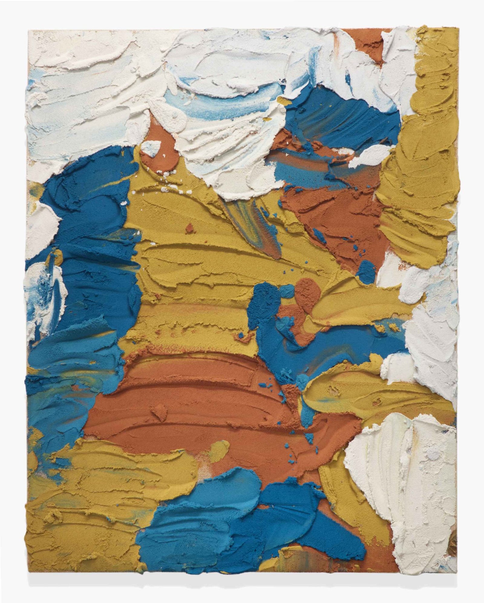 PR175, mixed media on burlap, 2026, 100 × 81 cm